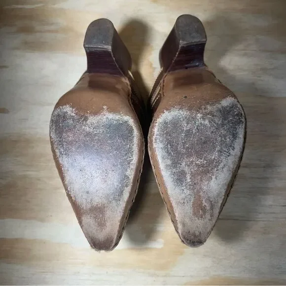 Frye Phoenix Dark Brown Leather Mules Women’s Size 7.5 - Picture 7 of 9